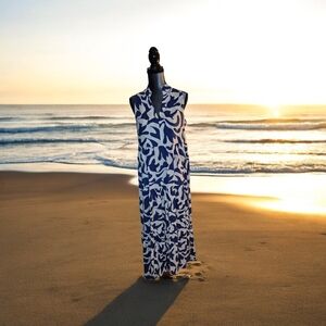 1. State Msk Women's Sleeveless V-Neck Tiered Maxi Dress